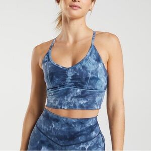 Gymshark Elevate bra in Lakeside Blue Spray Dye